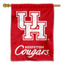 Houston Cougars Black and Red Double Sided House Flag