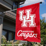 Houston Cougars Black and Red Double Sided House Flag