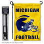 Michigan Team University Wolverines Football Helmet Garden Flag and Pole Stand