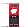 Wisconsin Badgers Fan Cave Man Cave Banner Scroll