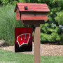 UW Badgers Gradient Ombre Logo Garden Flag