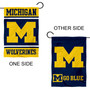 Michigan Wolverines Go Blue Garden Flag and Pole Stand