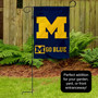 Michigan Wolverines Go Blue Garden Flag and Pole Stand