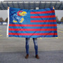 KU Jayhawks Striped Flag