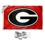 Georgia Bulldogs Red Banner Flag with Tack Wall Pads