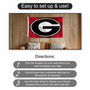 Georgia Bulldogs Red Banner Flag with Tack Wall Pads