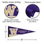 University of Washington Banner Pennant with Tack Wall Pads