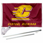 Central Michigan Chippewas Flag Pole and Bracket Kit