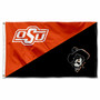 Oklahoma State Cowboys Pistol Pete Divided Flag