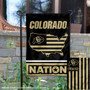 Colorado CU Buffaloes Garden Flag with USA Country Stars and Stripes