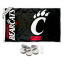 Cincinnati UC Bearcats Banner Flag with Tack Wall Pads