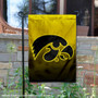 Iowa Hawkeyes Gradient Ombre Logo Garden Flag