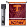 Virginia Tech Hokies Vintage Retro Throwback Garden Flag and Flagpole