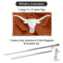Texas Longhorns Bevo Flag Pole and Bracket Kit