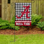 Alabama Crimson Tide Houndstooth Garden Flag and Pole Stand
