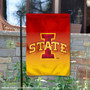 Iowa State Gradient Ombre Logo Garden Flag