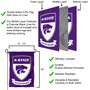 Kansas State University Go Wildcats Shield Garden Flag