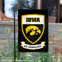 Iowa Hawkeyes Go Hawkeyes Shield Garden Flag