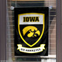 Iowa Hawkeyes Go Hawkeyes Shield Garden Flag