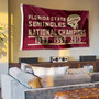 Florida State Seminoles Three Time Football National Champions Flag