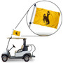 Wyoming Cowboys Golf Cart Flag Pole and Holder Mount