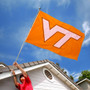 Virginia Tech Orange Nylon Embroidered Flag