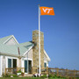 Virginia Tech Orange Nylon Embroidered Flag