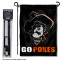 Oklahoma State Cowboys Go Pokes Garden Flag and Pole Stand Mount