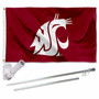 Washington State Cougars Crimson Flag Pole and Bracket Kit