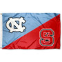 UNC vs. North Carolina State House Divided 3x5 Flag