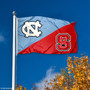 UNC vs. North Carolina State House Divided 3x5 Flag