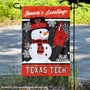 Texas Tech Holiday Winter Snowman Greetings Garden Flag