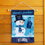 Villanova Wildcats Holiday Winter Snowman Greetings Garden Flag