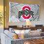 OSU Buckeyes Gray Banner Flag with Wall Tack Pads