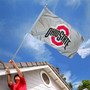 OSU Buckeyes Gray Banner Flag with Wall Tack Pads