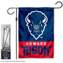 Howard Bison Logo Garden Flag and Pole Stand