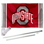 Ohio State Buckeyes Stripes Flag Pole and Bracket Kit