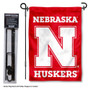 Nebraska Cornhuskers Garden Flag and Stand