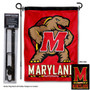 Maryland Terrapins Dual Logo Garden Flag and Pole Stand