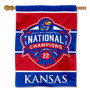 Kansas KU Jayhawks 2022 Mens National Basketball Champions Banner Flag