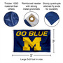 Michigan Wolverines Go Blue Flag with Tack Wall Pads