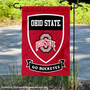 Ohio State University Go Buckeyes Shield Garden Flag