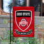 Ohio State University Go Buckeyes Shield Garden Flag