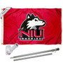 Northern Illinois Huskies Red Flag Pole and Bracket Kit