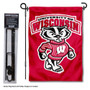 UW Badgers Bucky Garden Flag and Stand