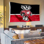 Wisconsin Badgers Dual Color Panels Flag
