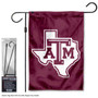 Texas A&M Logo Garden Flag and Pole Stand