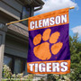 Clemson Two Sided House Flag