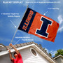 Illinois Fighting Illini Panel Flag Pole and Bracket Kit