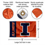 Illinois Fighting Illini Panel Flag Pole and Bracket Kit